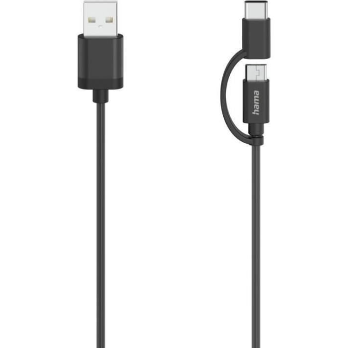 Hama Kabel USB 0,75 m USB 2.0 USB A USB C/Micro-USB A Czarny ...