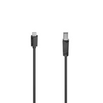 Hama Kabel USB 2.0 C - USB B, 480 Mbit/s, 1,5 m, czarny 