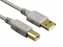 Hama KABEL USB A - USB B 1,5m koszowy złoty Hama