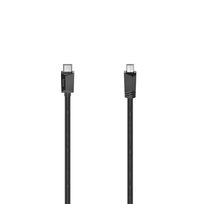Hama Kabel USB-C - mini USB 2.0, 480 Mbit/s, 0,75 m, czarny 