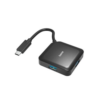 Hama Kompaktowy hub USB-C 4x USB-A 3.1 GEN1, czarny - Hama Polska