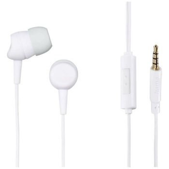 Hama Kooky Hi-Fi Słuchawki douszne przewodowe Stereo jasnoszare, białe Mikrofon z redukcją szumów - Inny producent