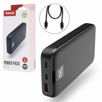 HAMA Powerbank 20000 mAh PD 20 Power pack 2xUSB-C 1xUSB-A Szybkie ładowanie