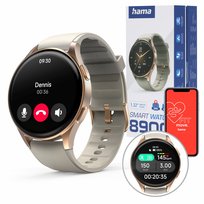Hama Smartwatch 8900 GPS, AMOLED 1.3 Wodoodporny IP68 Rozmowy Polskie Menu