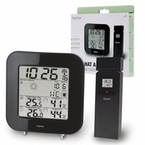 Hama Stacja Pogody Ews-200 termometr zegar czujnik zewnętrzny DCF prognoza