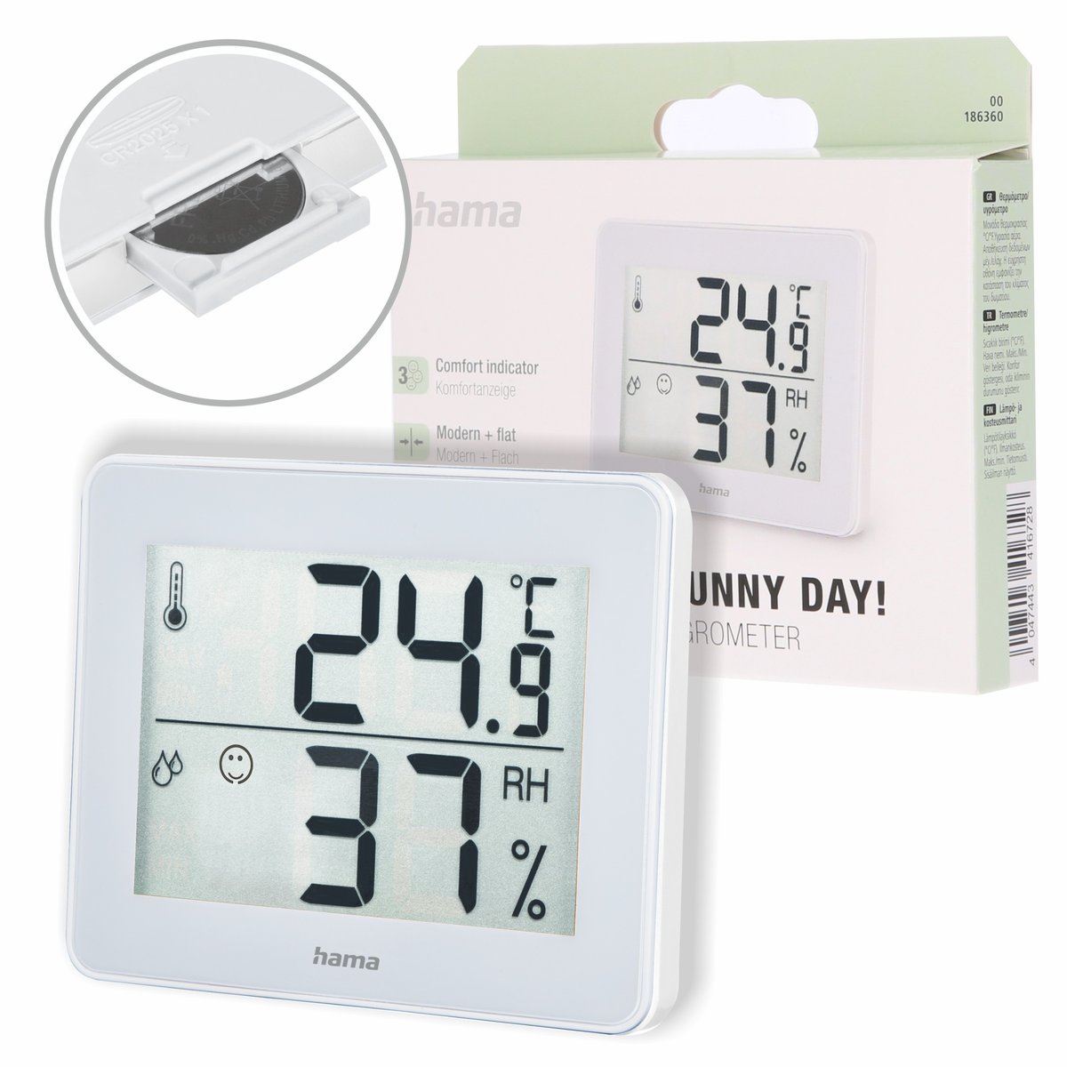 Hama TERMOMETR/HIGROMETR TH-130 biały temperatura wilgotność stacja pogody-Zdjęcie-0