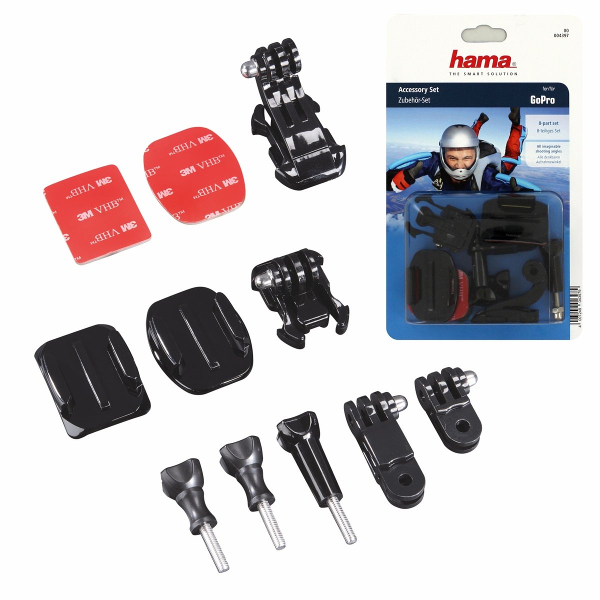Hama uchwyt do kamery GoPro zestaw akcesoriów i mocowań na kask do kamery