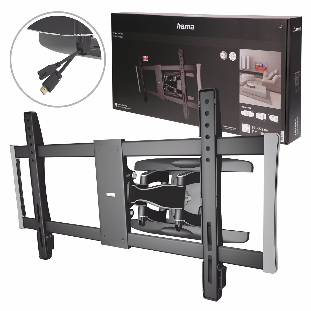Hama uchwyt do telewizora LCD/LED premium vesa 800X400 fullmotion 2 ramiona