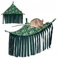 HAMAK NAROŻNY dla Gryzonia Gryzoni Świnki Szczura z FRĘDZLAMI 30x30x42cm