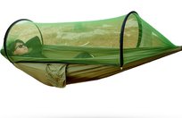Hamak Turystyczny 2W1 Z Moskitierą Xxl 260X140 Cm Zielony PerfectLife