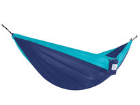 Hamak turystyczny dwuosobowy VIVERE Parachute, granatowo-niebieski, 330x180 cm Vivere