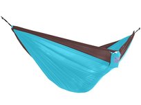 Hamak turystyczny dwuosobowy VIVERE Parachute PAR2, brązowo-niebieski Vivere