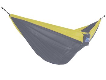 Hamak turystyczny dwuosobowy VIVERE Parachute PAR2, żółto-szary - Vivere