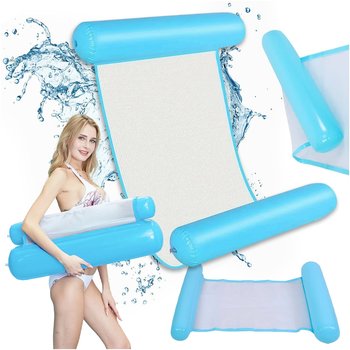 HAMAK WODNY MATERAC DO PŁYWANIA DMUCHANY DO BASENU 110x80 NIEBIESKI - DomoweHity24