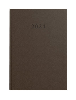 Hamelin, Kalendarz Top 2000 Standard 2024 A5 Dzienny,  Brązowy - Hamelin