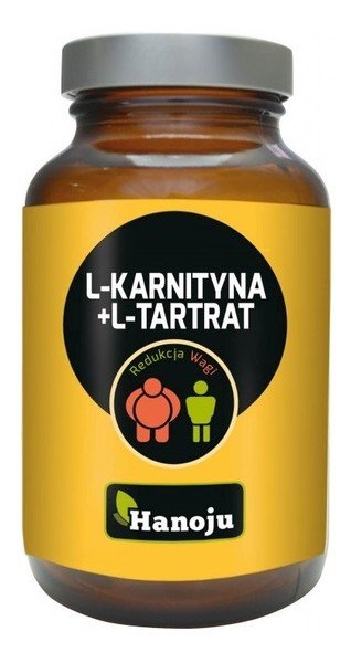 Фото - Вітаміни й мінерали Hanoju , suplement diety L-karnityna + l-tartrat, 90 kapsułek 