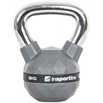 Hantel Kettlebell pokryty gumą inSPORTline PU, 6 kg - inSPORTline