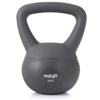 Hantla do Ćwiczeń FIZYO Ciężarek Odważnik Treningowy, Kula, Miękki Kettlebell, Trening Siłowy, Domowy, Fitness, Akcesoria Sportowe, Szary 4kg