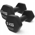 HANTLE DO ĆWICZEŃ HANTELKI WINYLOWE CIĘŻARKI REHABILITACJA FITNESS 2x5 KG - 4FIZJO