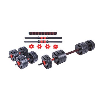 Hantle z funkcją sztangi Pure2Improve Hybrid Dumbell/Barbell 30 kg czarno-czerwone P2I202350 30 kg - Pure2Improve