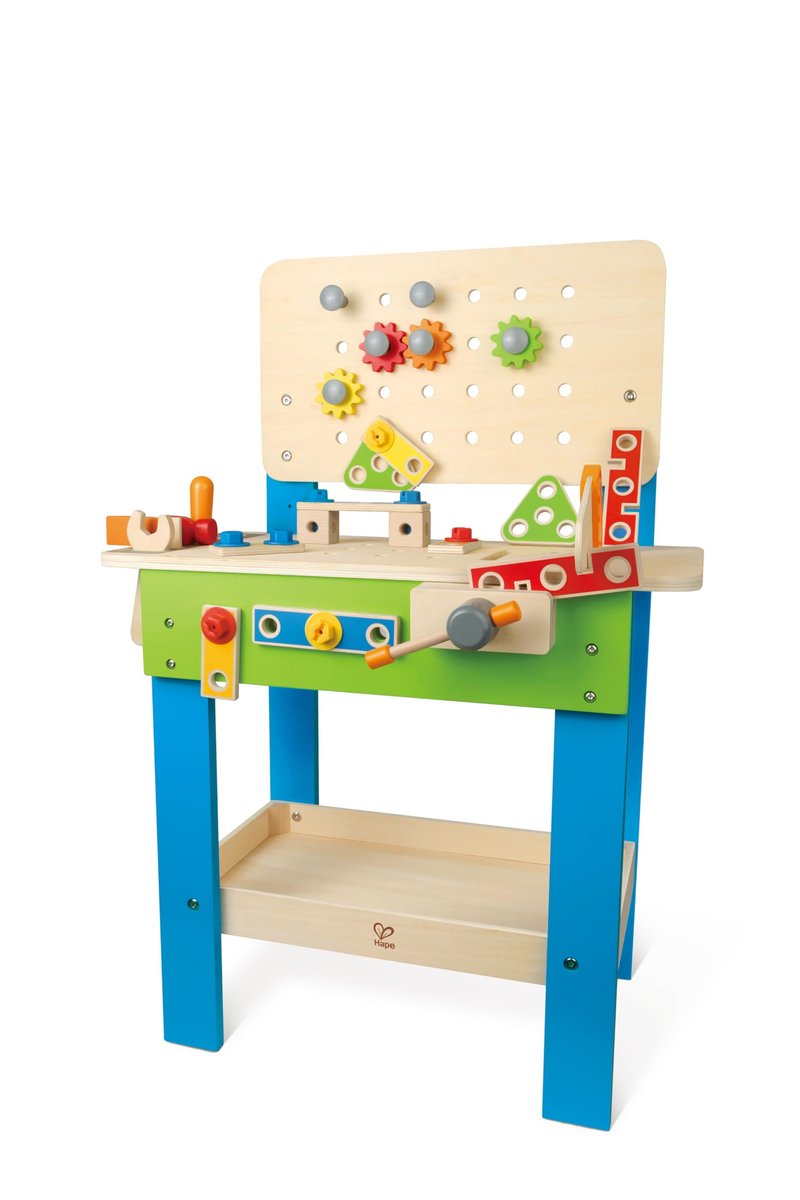 Hape Master Workbench, Award-Winning Kid's Wooden Tool Bench Toy ...