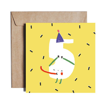 Happy Birthday Five - Greeting card by PIESKOT Polish Design - PIESKOT