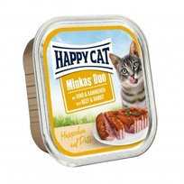 Happy Cat Minkas duo deserówka pasztet dla kota wołowina i królik 100 g