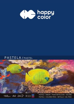 Happy Color, Blok do pasteli, 3 kolory kartek, A4, 160g, 24 arkusze - Happy Color