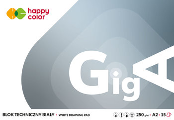 Happy Color, Blok techniczny biały, A2, 15 arkuszy - Happy Color