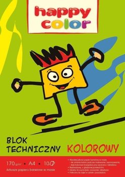 Happy Color, Bok techniczny kolorowy, format A4, 10 arkuszy - Happy Color