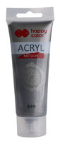 Happy Color, farba akrylowa, 75 ml, czarne srebro, 