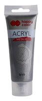 Happy Color, Farba akrylowa, czarne srebro, 75 ml