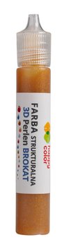 Happy Color, Farba strukturalna 3D - Perlen, brokat złoty, 32 ml - Happy Color