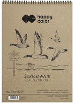 Happy Color, Szkicownik na spirali Ptaki A4, 90 g