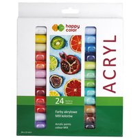 Happy Color, Zestaw farb akrylowych, 24x12 ml