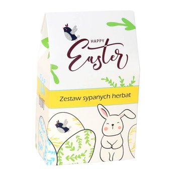 Happy Easter herbaciana torebka – prezent podarunek na Wielkanoc zajączka z herbatą wysokiej jakości 10x5g - Cup&You