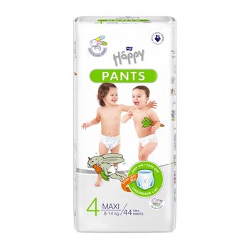 Happy Pants, Pieluchomajtki dla dzieci, rozmiar 4, Maxi, 8-14 kg, 44 szt. - Bella Baby Happy