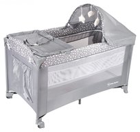 Happy Traveller, Basic Plus, Łóżeczko turystyczne, przenośne, Szare