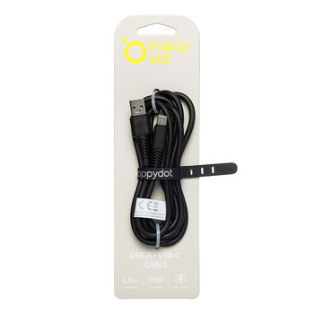 HappyDot Kabel USB-A/USB-C 15W czarny - TelForceOne
