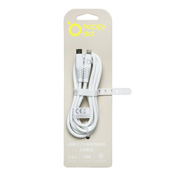 HappyDot Kabel USB-C/Lightning 20W biały - TelForceOne