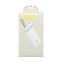 HappyDot Powerbank 20 000 mAh, LED light, HDPBL20-00 biały