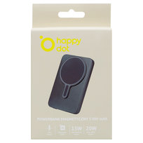 HappyDot Powerbank magnetyczny  5 000 mAh, HDMS-5000 szary