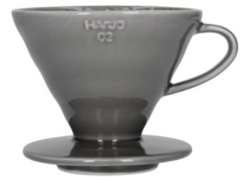 Hario, dripper ceramiczny, V60-02, szary - Hario