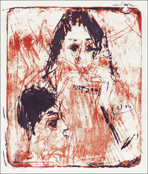 Harmonica Player, Ernst Ludwig Kirchner - plakat 40x60 cm - Galeria Plakatu