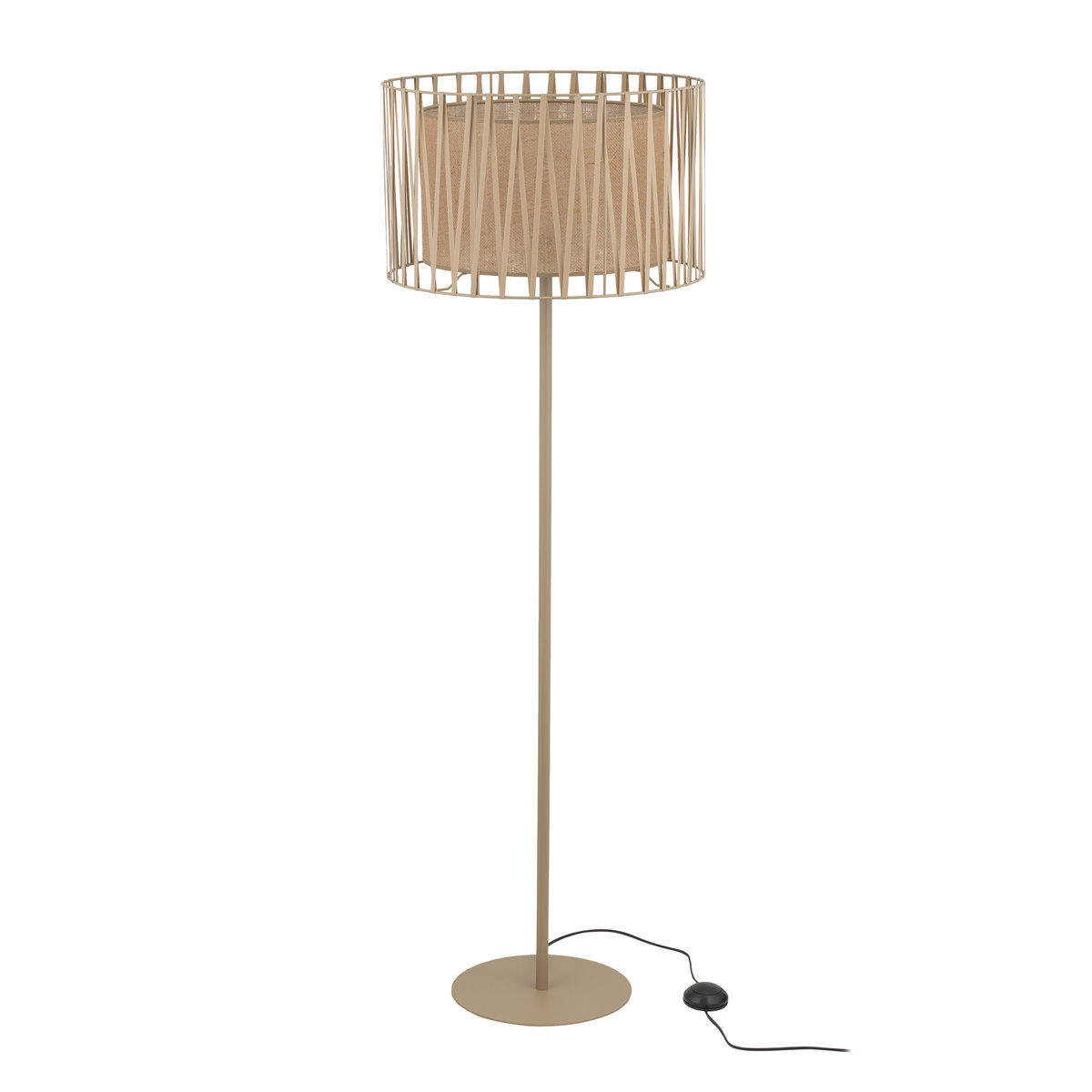 TK Lighting Tk Lighting Harmony Sabia Juta Lampa Podłogowa 1Xe27