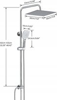 Harnart Deszczownica 30x30 + słuchawka, system prysznicowy natynkowy, chrom