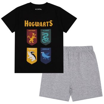 Harry Potter Chłopięca piżama na krótki rękaw, czarno-szara letnia piżama 10 lat 140 cm - sarcia.eu