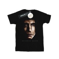 Harry Potter Damska Bawełniana Koszulka Chłopięca Z Portretem Severusa Snape'a (M / Czarny) Harry Potter