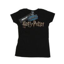 Harry Potter Damska Bawełniana Koszulka Z Kolorowym Logo (XL 8,5-9 / Czarny) Harry Potter
