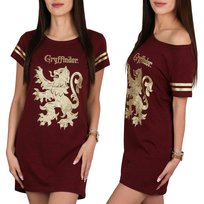 Harry Potter Gryffindor Damska koszula nocna, 100% BAWEŁNA, koszulka do spania NA LATO M Harry Potter